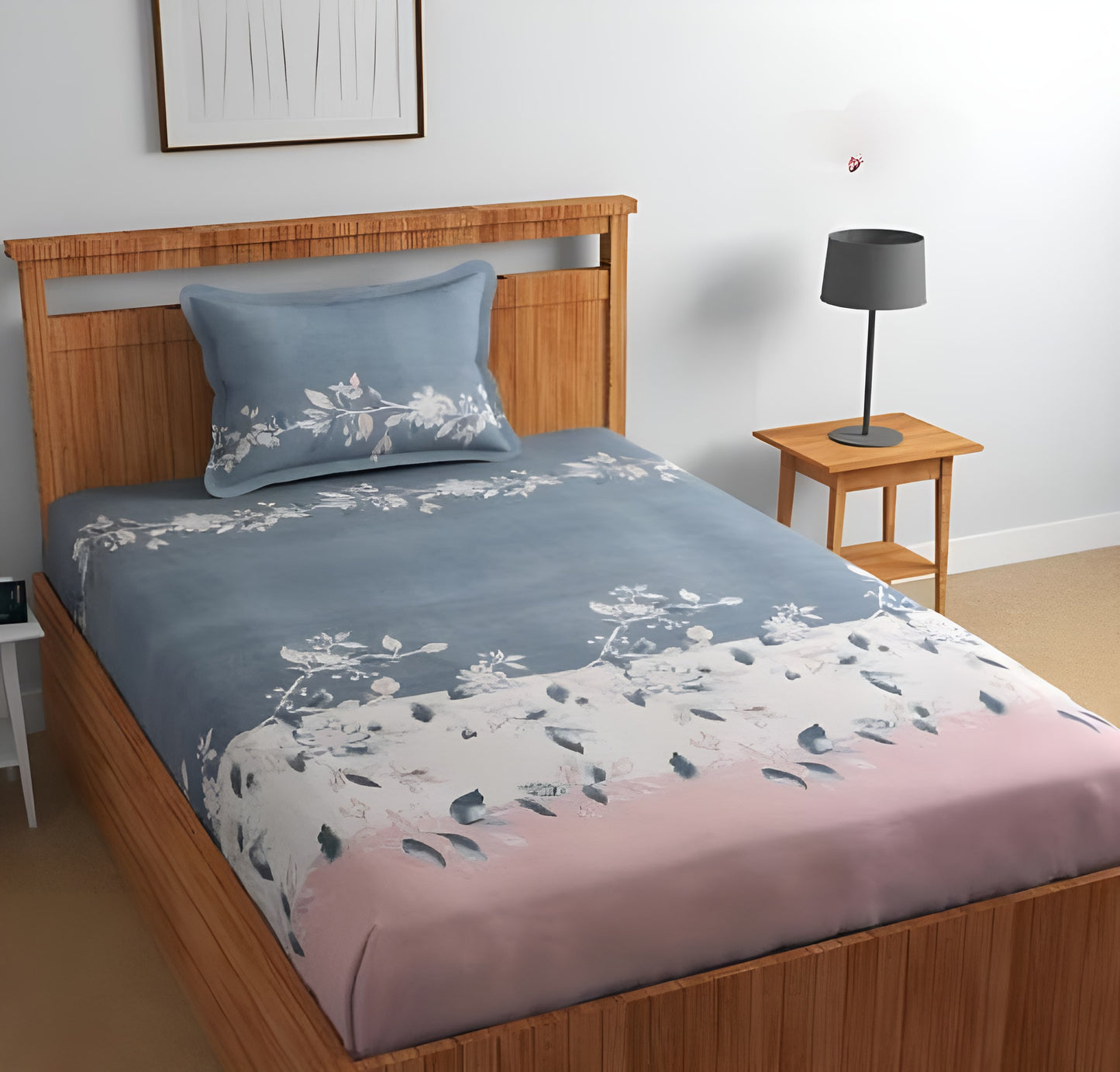 220 TC Single Bed Fitted Bedsheet Having Size 36X72 (Fits Upto 8 Inches Of Mattress)