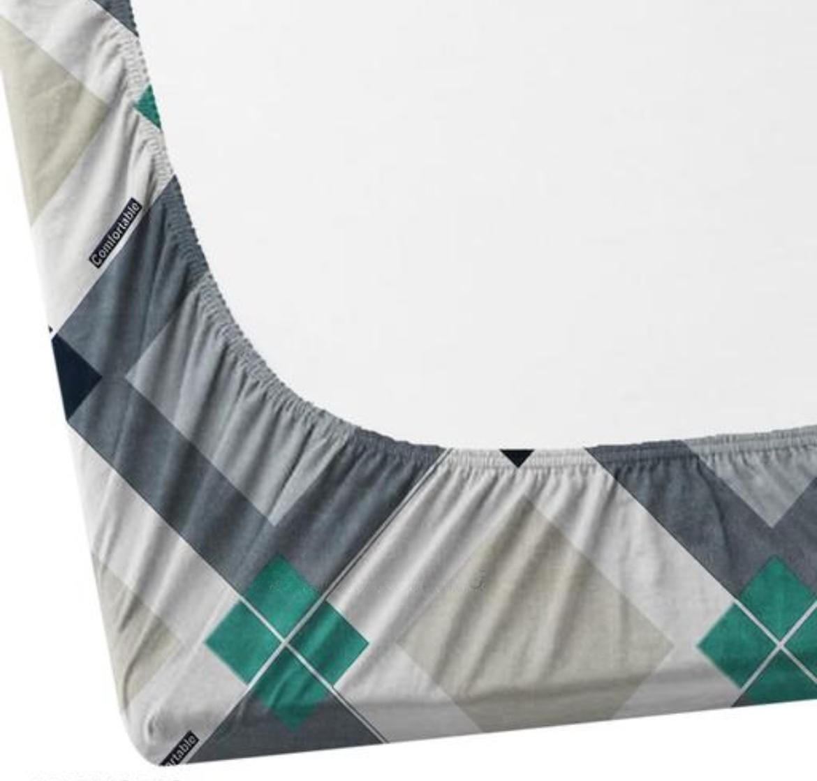 MAGIC SQUARE 220 TC Fitted Elastic Bedsheet With Two Pillow Covers (72X78X Upto 10 Inches) & 360 Degree Elasticated