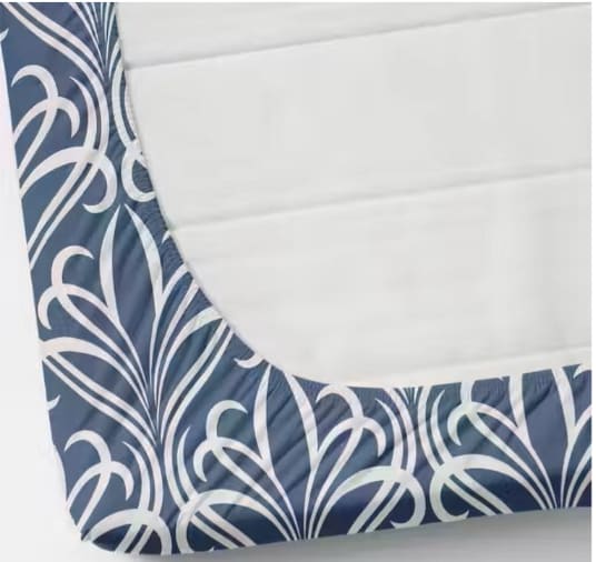 BLUE LEAF Premium King Size Fitted Bedsheet with 2 Pillow Covers (72X78X Upto 10 Inches) & 360 Degree Elasticated