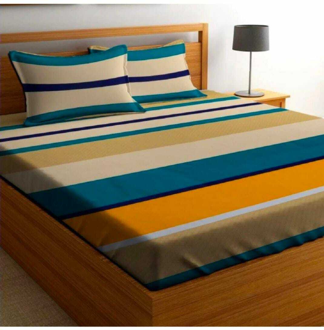 MERINO Premium Fitted Floral Bedsheet Multicolor (72X78X Upto 10 Inches) & 360 Degree Elasticated