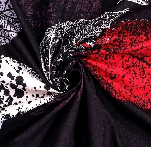BLACK LEAVES Premium Fitted Elastic Bedsheet With Two Pillow Covers (72X78X Upto 10 Inches) & 360 Degree Elasticated