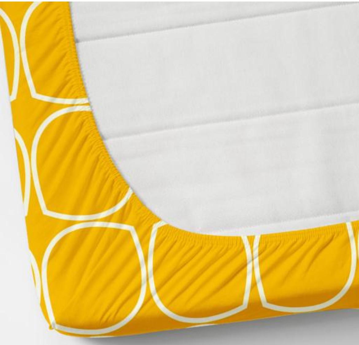 YELLOW CIRCLE Premium King Size Fitted Elastic Bedsheet With Two Pillow Covers (72X78X Upto 10 Inches) & 360 Degree Elasticated