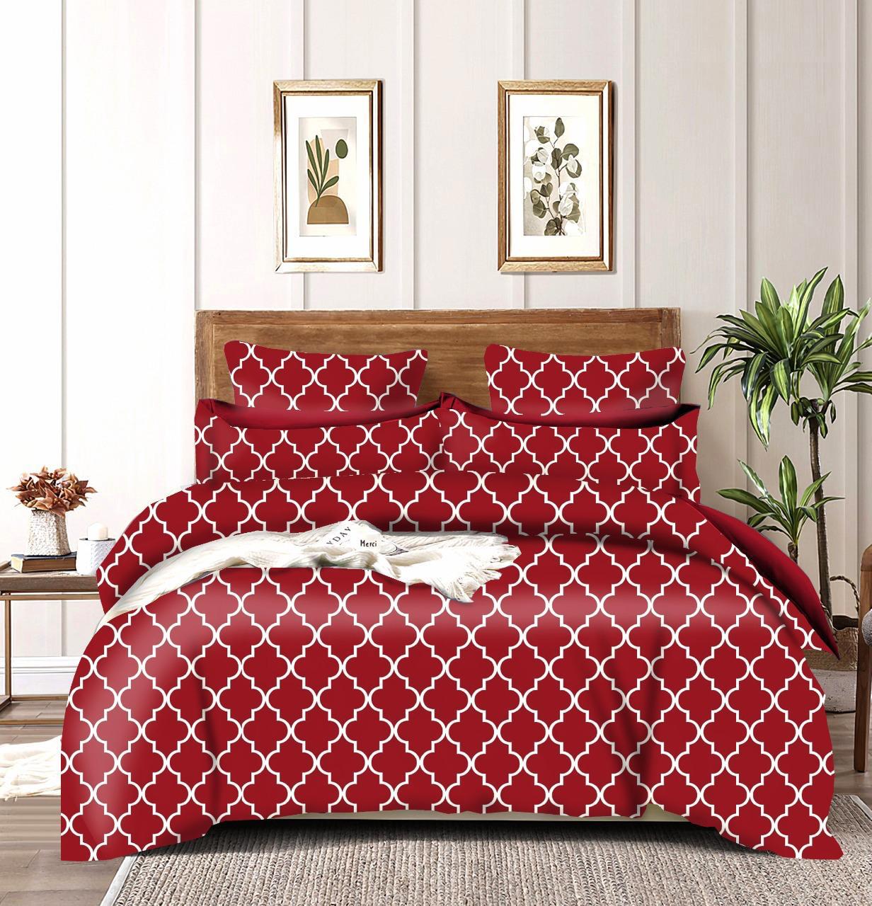 RED CARPET 220 TC Cotton All Round Elastic Fitted Bedsheet with  2 Pillow Covers  (72X78X Upto 10 Inches) & 360 Degree Elasticated