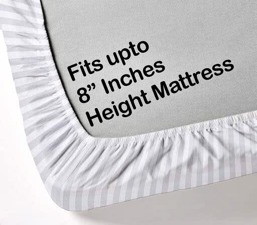 THREE LEAVES 220 TC Double Bedsheet With 2 Pillow Covers  (72X78X Upto 10 Inches) & 360 Degree Elasticated  | BS