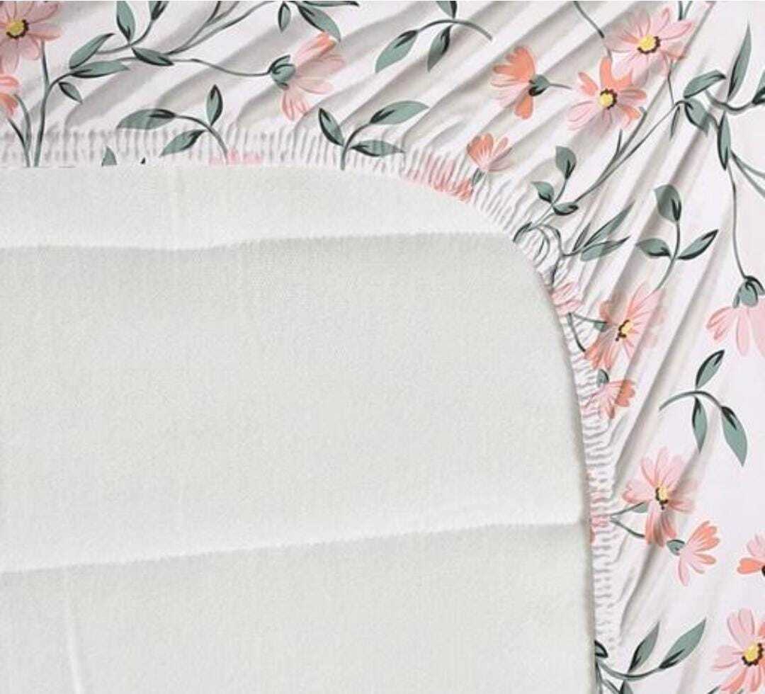 JAIIPURI 220 TC Fitted Bedsheet with 2 Pillow Covers (72X78X Upto 10 Inches) & 360 Degree Elasticated | BS