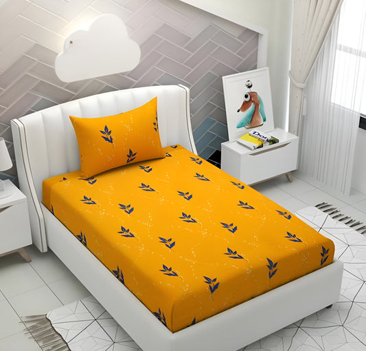 220 TC Single Bed Fitted Bedsheet Having Size 36X72 (Fits Upto 8 Inches Of Mattress)