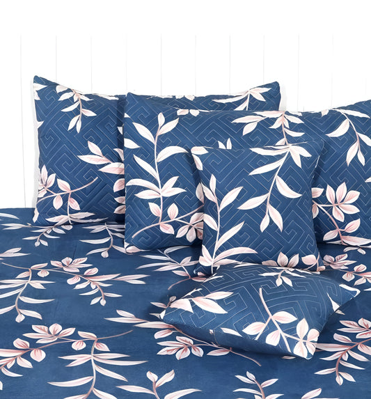 220 TC  Fitted Elastic Bedsheet With Two Pillow Covers  (72X78X Upto 10 Inches) & 360 Degree Elasticated