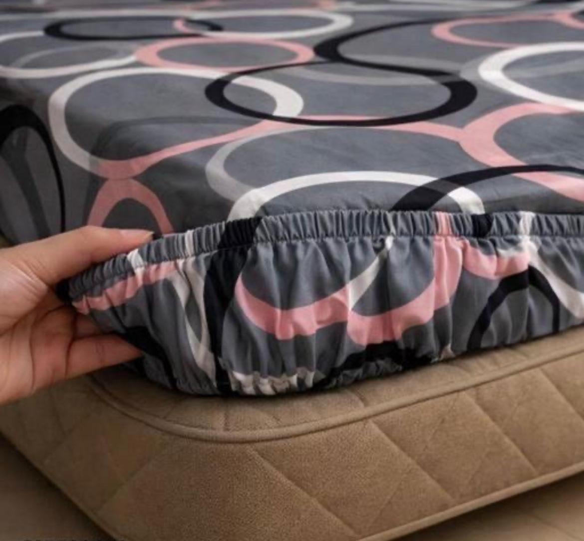 BEST SELLER  Premium  Fitted  Bedsheet with 2 Pillow Covers (72X78X Upto 10 Inches) & 360 Degree Elasticated