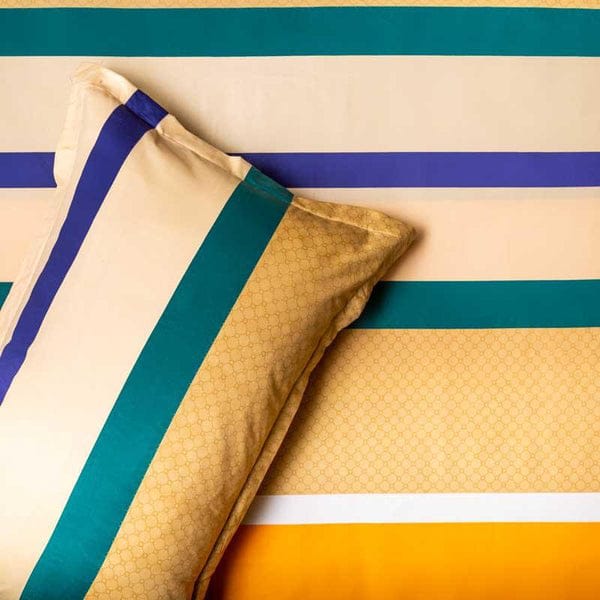 MERINO Premium Fitted Bedsheet with 2 Pillow Covers (72X78X Upto 10 Inches) & 360 Degree Elasticated