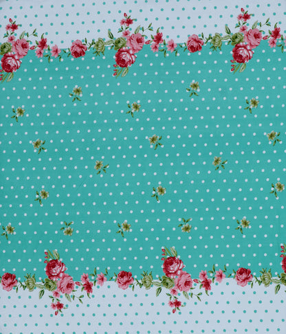 GREEN DOTTED 220 TC  Fitted Elastic Bedsheet With Two Pillow Covers  (72X78X Upto 10 Inches) & 360 Degree Elasticated