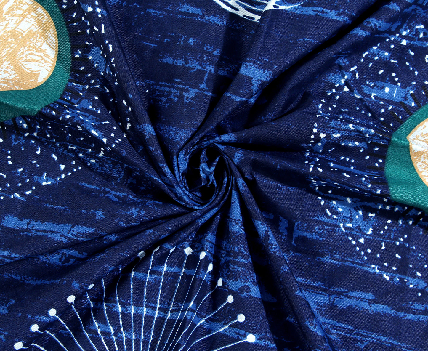 BLUE MOON Premium  Fitted Elastic Bedsheet With Two Pillow Covers  (72X78X Upto 10 Inches) & 360 Degree Elasticated