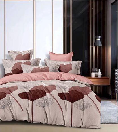 RED PETALS Premium Double Bedsheet With 2 Pillow Covers (72X78X Upto 10 Inches) & 360 Degree Elasticated