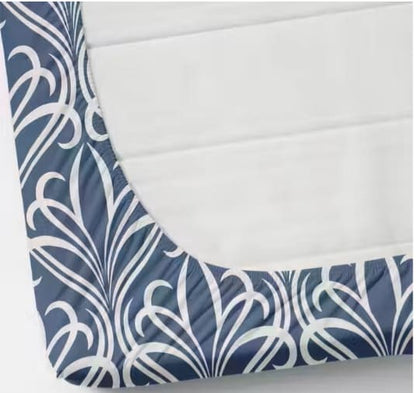 BLUE LEAF Premium King Size Fitted Bedsheet with 2 Pillow Covers (72X78X Upto 10 Inches) & 360 Degree Elasticated