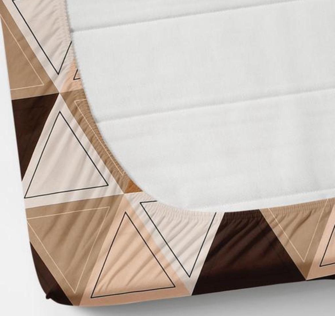 TRIANGLE' Premium King Size Fitted Bedsheet  (72X78X Upto 10 Inches) & 360 Degree Elasticated