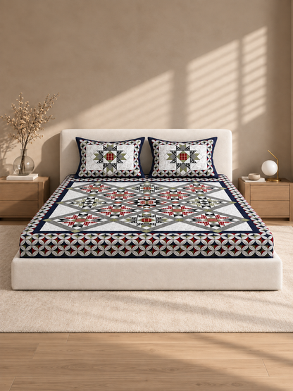 JAIPURI PRINT Premium King Size Fitted Bedsheet  (72X78X Up to 10 Inches) & 360 Degree Elasticated