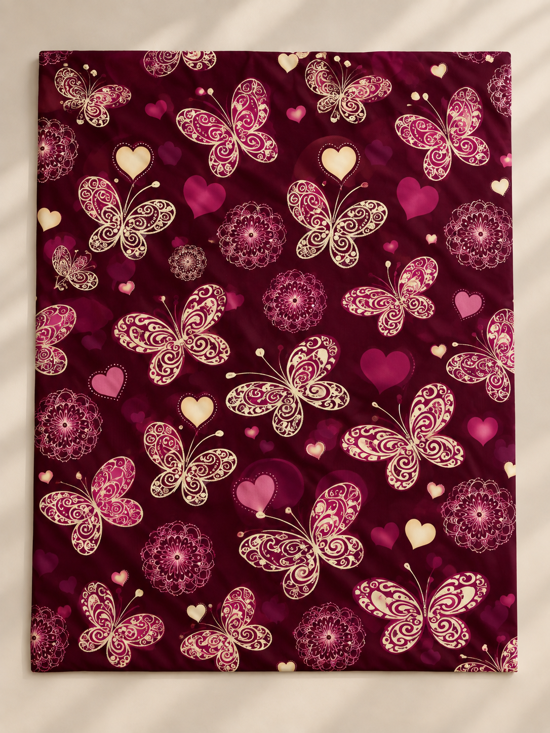 RED BUTTERFLY Premium King Size Fitted Elastic Bedsheet With Two Pillow Covers  (72X78X Upto 10 Inches) & 360 Degree Elasticated
