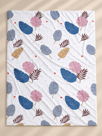 220 TC Floral  Fitted Elastic Bedsheet With Two Pillow Covers (72X78X Upto 10 Inches) & 360 Degree Elasticated