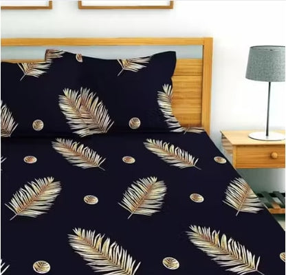 CLASSICAL Premium Double Bedsheet With 2 Pillow Covers (72X78X Upto 10 Inches) & 360 Degree Elasticated