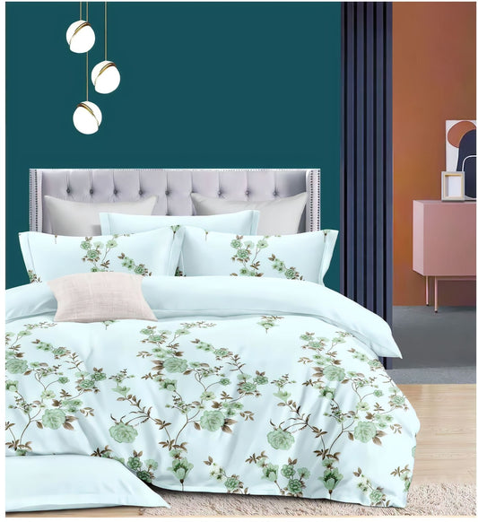 Attractive Print Premium Double Bedsheet With 2 Pillow Covers (72X78X Upto 10 Inches) & 360 Degree Elasticated