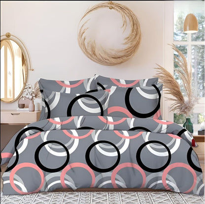GREY ROUND 220 TC Double Bedsheet With 2 Pillow Covers  (72X78X Upto 10 Inches) & 360 Degree Elasticated | BS