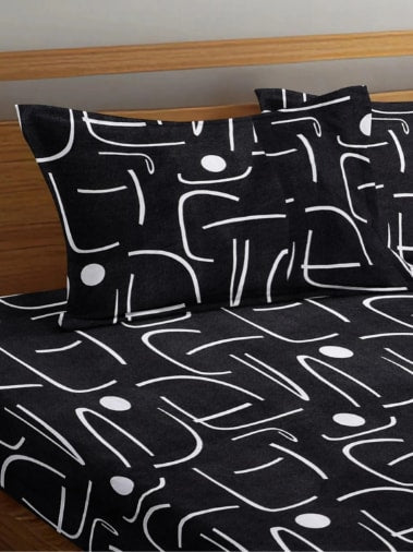 ELEGANT Premium King Size Fitted Elastic Bedsheet With Two Pillow Covers  (72X78X Upto 10 Inches) & 360 Degree Elasticated