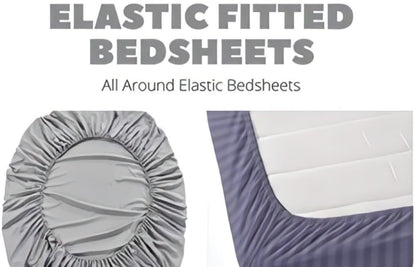 DOTTED PINK Premium Fitted Bedsheet (72X78X Upto 10 Inches) & 360 Degree Elasticated