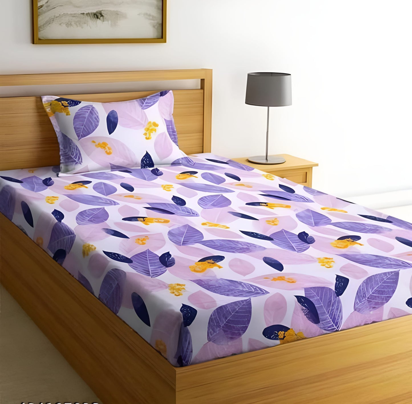 220 TC Pink Single Bed Fitted Bedsheet Having Size 36X72 (Fits Upto 8 Inches Of Mattress)