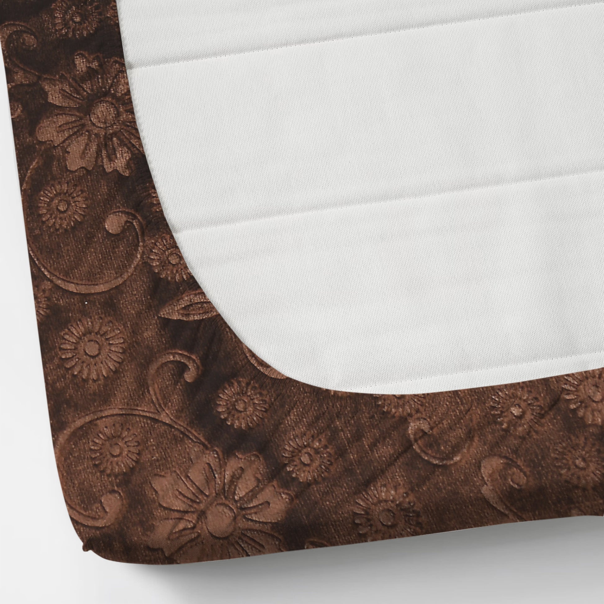 PREMIUM 500 TC HEAVY VELVET WARM  FITTED BEDSHEET WITH ELASTIC ALL AROUND having Embossing Floral design