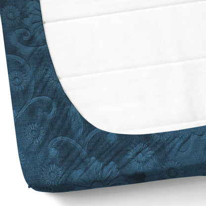 PREMIUM 500 TC HEAVY VELVET WARM  FITTED BEDSHEET WITH ELASTIC ALL AROUND having Embossing Floral design