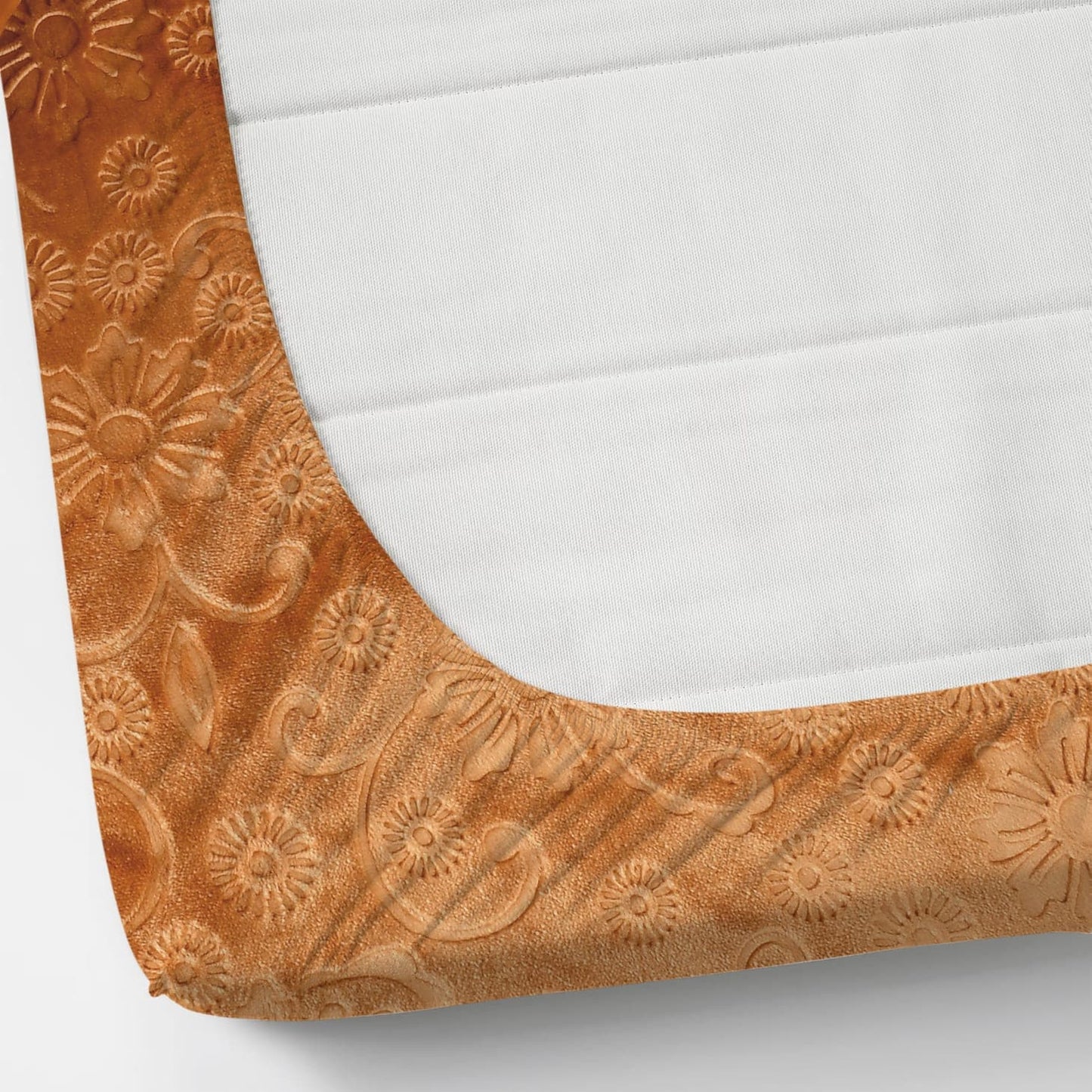 PREMIUM 500 TC HEAVY VELVET WARM  FITTED BEDSHEET WITH ELASTIC ALL AROUND having Embossing Floral design