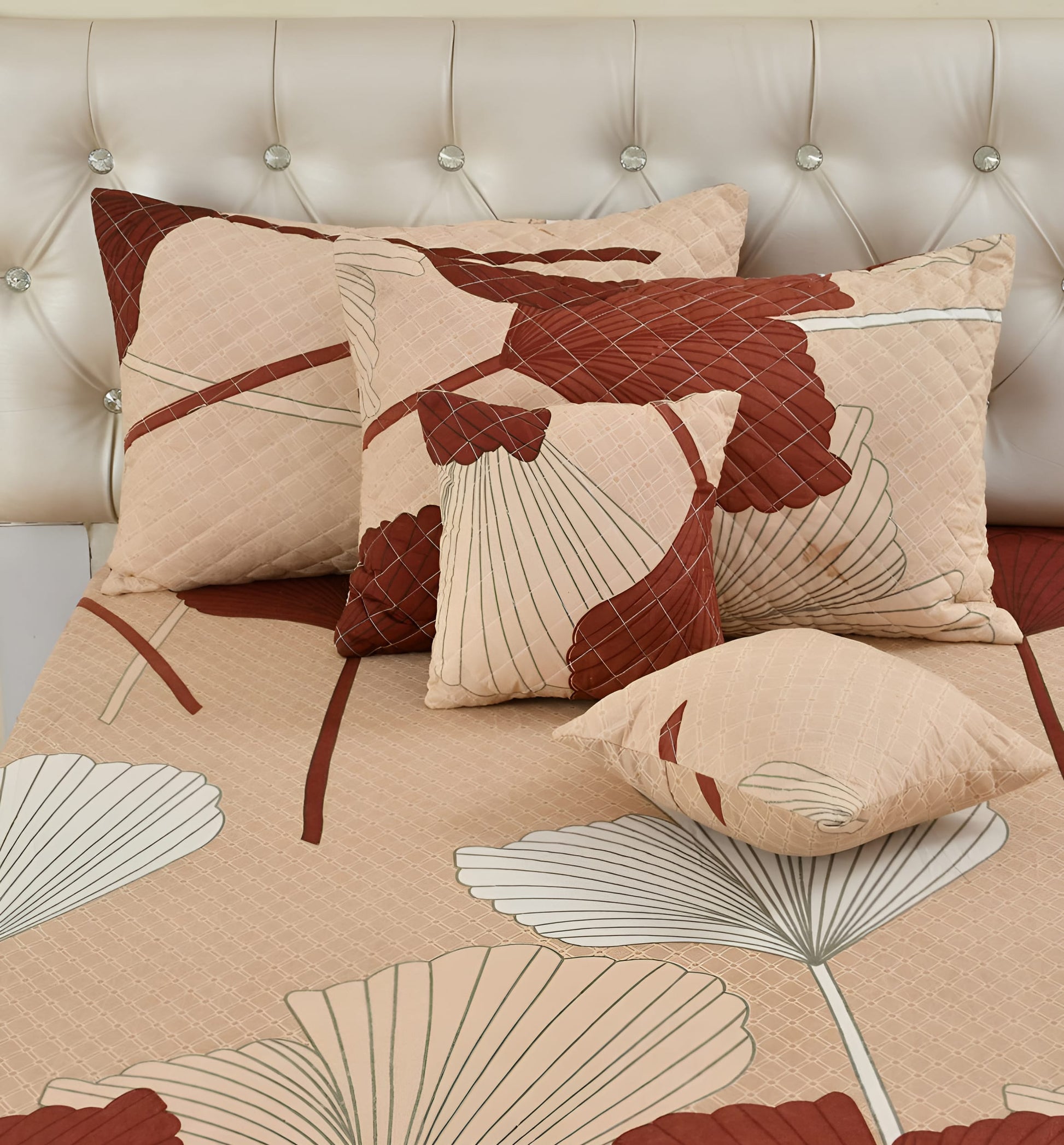 220 TC  Fitted Elastic Bedsheet With Two Pillow Covers  (72X78X Upto 10 Inches) & 360 Degree Elasticated