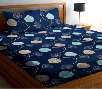 PETALS PATTERN Premium Double Bedsheet With 2 Pillow Covers  (72X78X Upto 10 Inches) & 360 Degree Elasticated