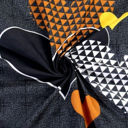 BLACK HEART Premium  Fitted Elastic Bedsheet With Two Pillow Covers (72X78X Upto 10 Inches) & 360 Degree Elasticated