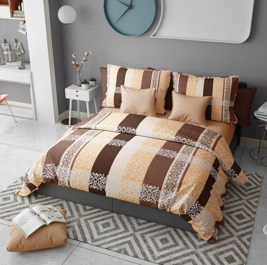 C&B Premium  Fitted Elastic Bedsheet With Two Pillow Covers (72X78X Upto 10 Inches) & 360 Degree Elasticated