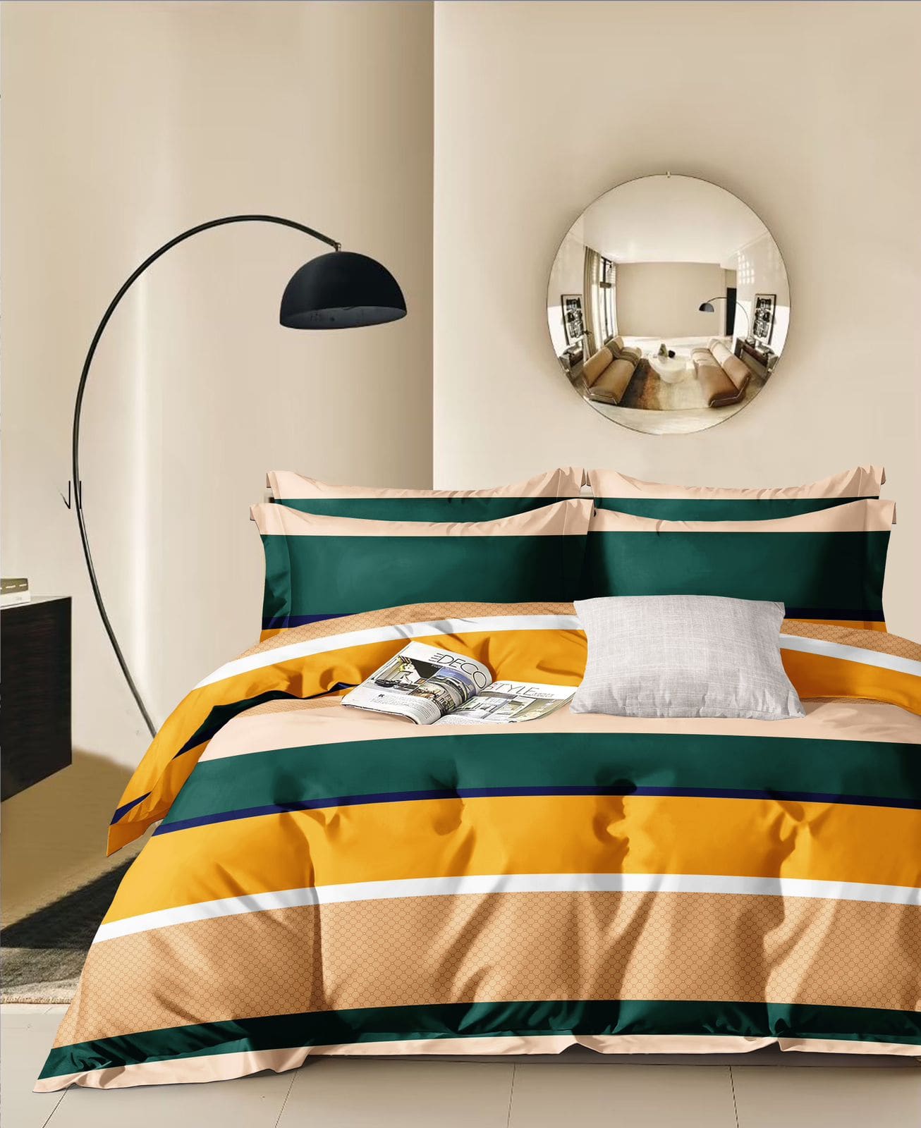 MERINO Premium  Fitted Elastic Bedsheet With Two Pillow Covers  (72X78X Upto 10 Inches) & 360 Degree Elasticated | BS
