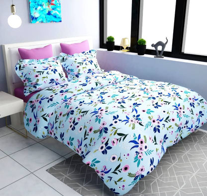 SEA GREEN Premium King Size Fitted Elastic Bedsheet With Two Pillow Covers  (72X78X Upto 10 Inches) & 360 Degree Elasticated