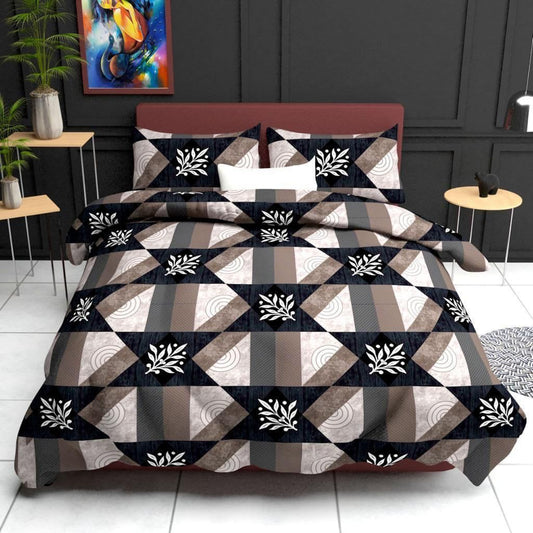 BROWN BOX Premium  Fitted Elastic Bedsheet With Two Pillow Covers  (72X78X Upto 10 Inches) & 360 Degree Elasticated