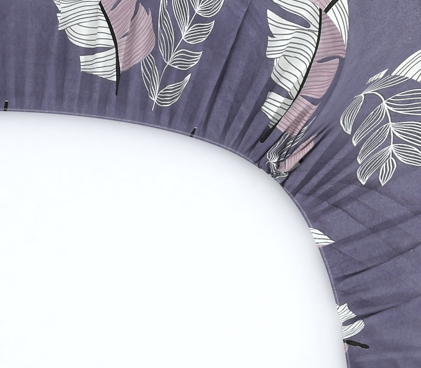 PURPLE FEATHER Premium  Fitted Elastic Bedsheet With Two Pillow Covers  (72X78X Upto 10 Inches) & 360 Degree Elasticated