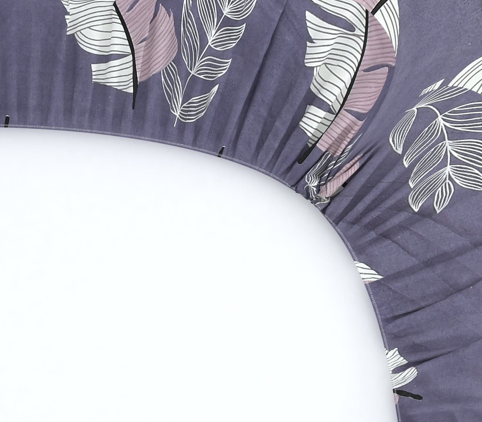 PURPLE FEATHER Premium  Fitted Elastic Bedsheet With Two Pillow Covers  (72X78X Upto 10 Inches) & 360 Degree Elasticated