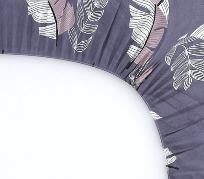 PURPLE FEATHER Premium  Fitted Elastic Bedsheet With Two Pillow Covers  (72X78X Upto 10 Inches) & 360 Degree Elasticated