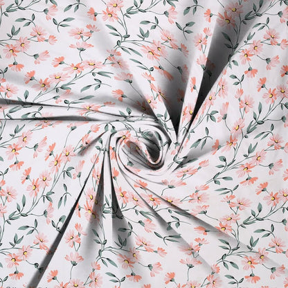 INDIAN JAIPURI Premium  Fitted Floral Bedsheet  (72X78X Upto 10 Inches) & 360 Degree Elasticated