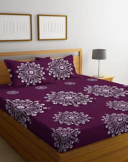 JAIPURI Premium  Fitted Elastic Bedsheet With Two Pillow Covers  (72X78X Upto 10 Inches) & 360 Degree Elasticated