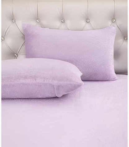 PREMIUM 500 TC HEAVY VELVET WARM  FITTED BEDSHEET WITH ELASTIC ALL AROUND having Embossing Floral design