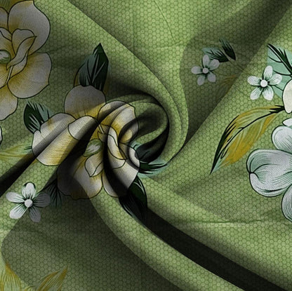 PEACHES Premium  Fitted Elastic Bedsheet With Two Pillow Covers  (72X78X Upto 10 Inches) & 360 Degree Elasticated