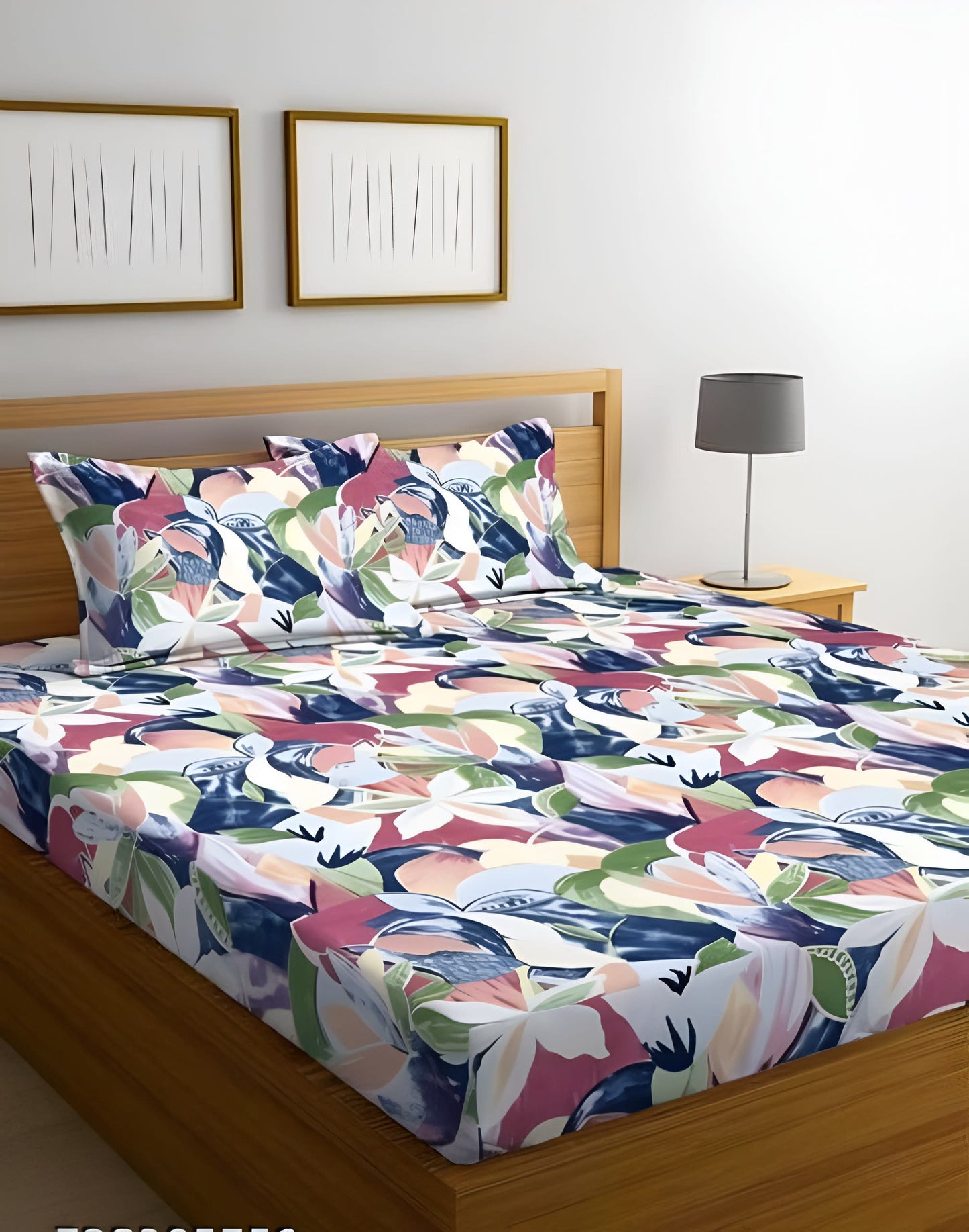 LATEST Premium King Size Fitted Elastic Bedsheet With Two Pillow Covers  (72X78X Upto 10 Inches) & 360 Degree Elasticated