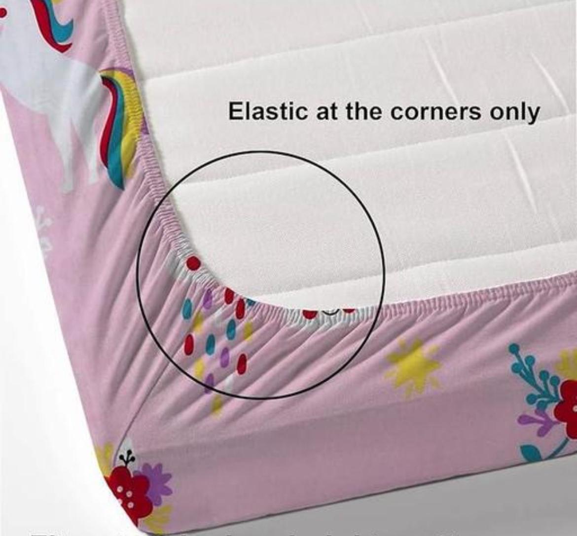 250 TC  Cotton King Size All Round Elastic Fitted Bedsheet  (72X78X Upto 10 Inches) & 360 Degree Elasticated