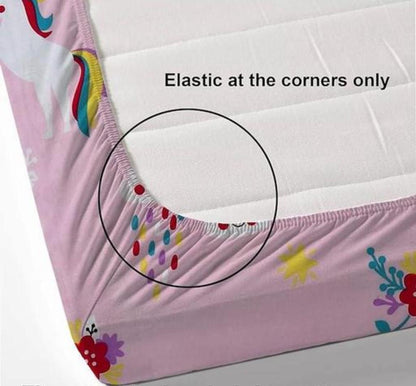 250 TC  Cotton King Size All Round Elastic Fitted Bedsheet  (72X78X Upto 10 Inches) & 360 Degree Elasticated