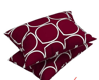 MARRON AUDIS Premium King Size Fitted Elastic Bedsheet With Two Pillow Covers  (72X78X Upto 10 Inches) & 360 Degree Elasticated