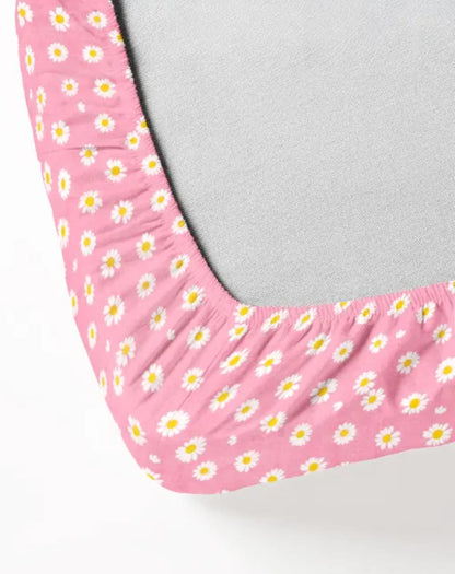 CUTIEPIE 220 TC Fitted Bedsheet with 2 Pillow Covers (72X78X Upto 10 Inches) & 360 Degree Elasticated