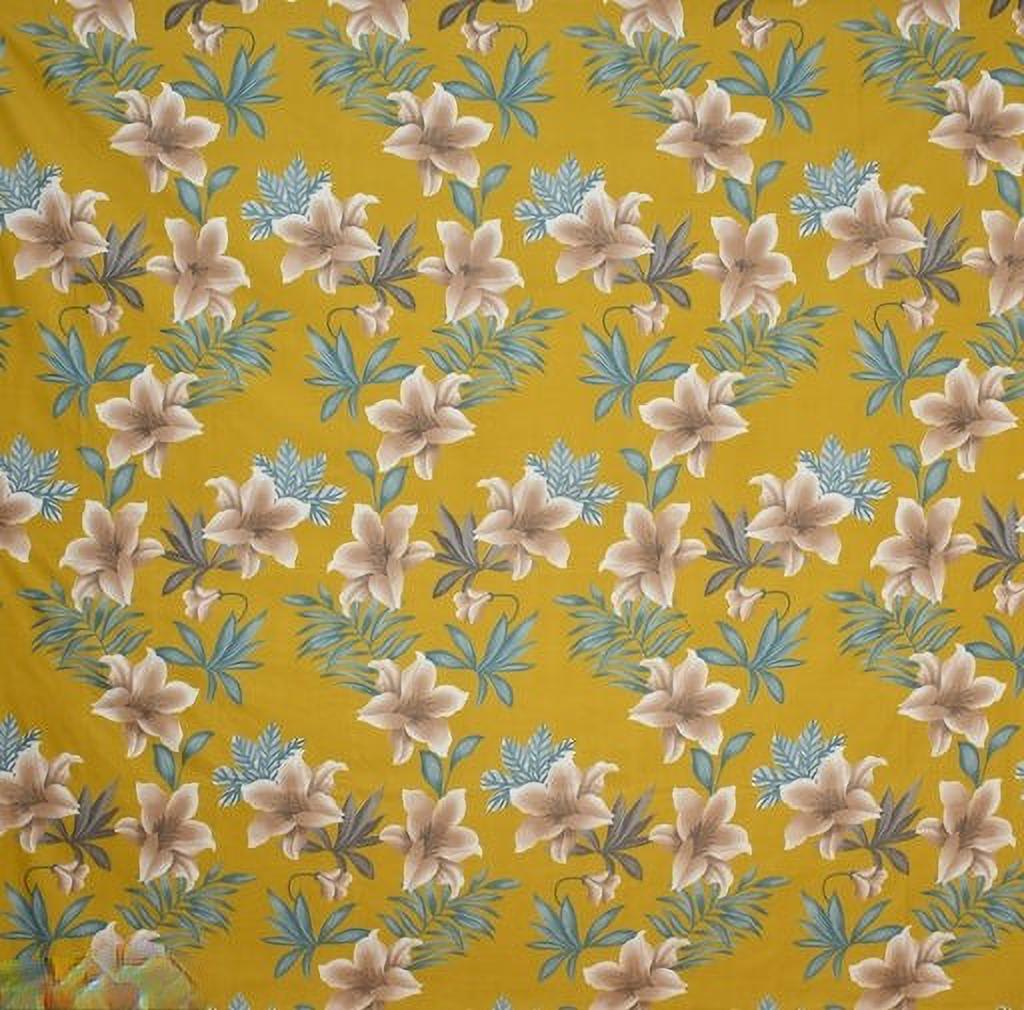 GOLDEN FLOWER Premium Double Bed Fitted Floral Bedsheet (72X78X Upto 10 Inches) & 360 Degree Elasticated